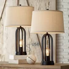 Marcel Black Led Usb Night Light Table Lamps Set Of 2 35k12 Lamps Plus Farmhouse Table Lamps Table Lamp Sets Bedroom Lamp Sets