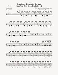 Creedence Clearwater Revival Have You Ever Seen The Rain Partituras Para Bateria In 2019 Creedence Clearwater Revival Drums Sheet Drum Sheet Music