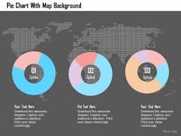 pie chart with map background presentation template