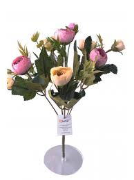 6 Dalli 28 Cm Sakayik Gul Yapay Cicek Sari Mor Ck011sm Sakayiklar Cicek Mor