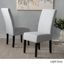Amazon Com Percival Light Grey Fabric Dining Chair Set Of 2 Chairs Dining Chairs Upholstered Side Chair Fabric Dining Chairs