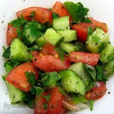 Arabic Salad I Love This Salad It S Delicious And Light And Refreshing Egyptian Food Syrian Food Cooking