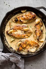 These chicken breasts are simple yet delicious. plus, most of the supporting ingredients are ones you likely have on hand and the recipe takes just 30 minutes from start to finish. Creamy Garlic Chicken Salt Lavender