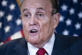 Hair dye doesn't drip like that, unless it's just been applied, said david kholdorov of the men's lounge barbershop and spa, on manhattan's upper east side. Rudy Giuliani Had Sweaty Hair Dye Running Down His Face