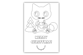 Color these cute beings with our free printable kitten coloring pages. Merry Christmas Cat Card Coloring Page Cats Coloring Pages