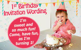 Hairstyle artist indonesia birthday party invitation cards. 16 Great Examples Of 1st Birthday Invitation Wordings Birthday Frenzy