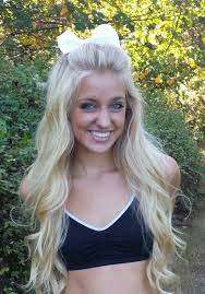 Cheerleading Senior Picture Idea This Is My Amazing Friend Lexi By The Way D Cheerleading Hairstyles Cheer Hair Cute Cheer Hairstyles