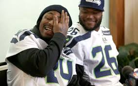 Lynch and schottenheimer's family were moments later introduced to one another and while brian was away, lynch continued with his wife in a private conversation. The Seattle Times Marshawn Lynch The Beast Who Says The Least