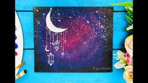 Maybe you would like to learn more about one of these? Simple Galaxy Moon Light Painting Using Easy Techniques Of Colouring For Beginners Eid Special Youtube