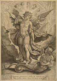 San Miguel Arcangel Grabado Antiguo En Aci Prensa Angel Art Renaissance Art Biblical Art