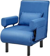 This unassuming armchair folds out into a comfortable guest bed in seconds. Buy Kealive Convertible Sofa Chair Bed Folding Arm Chair Sleeper Adults 5 Position Recliner Storage Bag Full Padded Lounger Couch Bed Pillow 23 Medium Widt In 2020 Contemporary Leather Sofa Leather