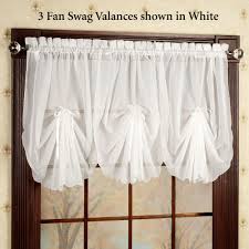 Our apologies, not all curtain swag patterns are shown, however all fabric patterns shown have matching find more matching patterns in kitchen decorating themes, shower curtains, tablecloths. Emelia Sheer Fan Swag Valances