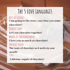 The 5 Love Languages Of Chocolate Love Languages Physical Touch 5 Love Languages
