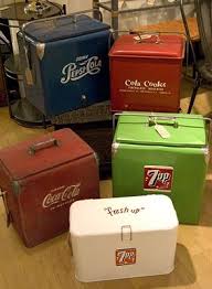The Old Cinema Coke Coolers Suitcases And Travelling Trunks Vintage Cooler Vintage Thermos Vintage Picnic