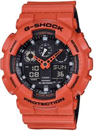 Find some of the rarest japanese version or jdm version watches at sij. Amazon Com Casio G Shock Xl Series Quartz Sport Watch Resistant Strap Orange Black 29 4 Model Ga100l 4a Sports Outdoors