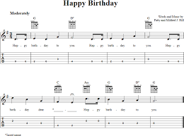 Both are pretty simple, but the picking in the key of. Happy Birthday Chords Sheet Music And Tab For Guitalele With Lyrics