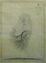 British Admiralty 1876 Chart Of St Vincent