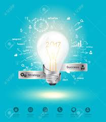 Creative Idea Concept Of Idea And Innovation New Year 2017 With