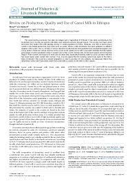 Description of the production environments. Pdf Journal Of Fisheries Livestock Production Review On Production Quality And Use Of Camel Milk In Ethiopia Awoke Kassa Academia Edu