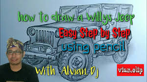 Kaos gambar mobil jeep wrengler rubicon orange ukuran anak sampai dewasa kualitas. Cara Menggambar Mobil Jeep Old Car Drawing How To Draw A Willys Jeep Youtube