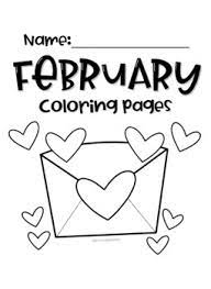 Color online with this game to color months of the year coloring pages and you will be able to share and to create your own gallery online. February Coloring Pages By Mrs Arnolds Art Room Tpt