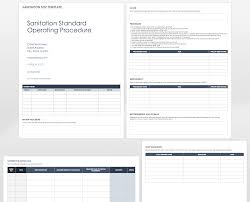 Standard Operating Procedures Templates Smartsheet