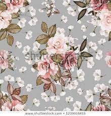 Check spelling or type a new query. Seamless Background With Flowers And Leaves Floral Pattern For Wallpaper Paper And Fabric Watercolor Hand Drawing Pi Wasserfarbenblumen Illustration Blumen