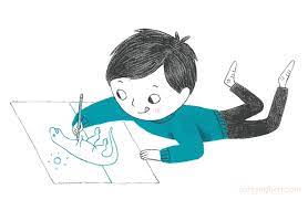 Boy Drawing Animated Gif Ben From If Dinosaurs Could Talk For Me Children S Book Illustration Book Illustration Boy Drawing