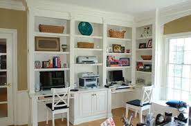 Shop from our variety of styles including glass, metal and wood bookcases. We Could Do 2 Work Stations Wall Of Bookshelves And Desk Bc328 Custom Wall Unit Bookcases In 2021 Desk Wall Unit Custom Wall Unit Built In Bookcase
