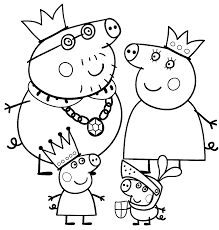 Each printable will open in a new window; Peppa Pig Peppa Pig And Her Family Dressed Like A King And Queen
