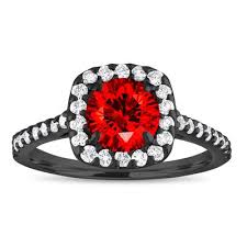 Black And Red Diamond Engagement Ring Pin On Red Diamond Engagement Ring