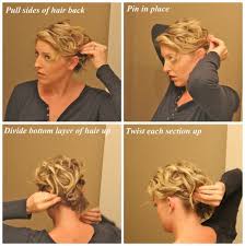 Quick Easy Updo For Short Hair Ma Nouvelle Mode Short Hair Updo Short Hair Up Really Short Hair