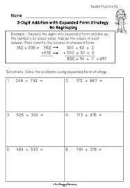Addition Strategies Worksheets Expanded Form Method 2 And 3 Digit Problems Expanded Form Worksheets Subtraction Strategies Addition Strategies