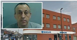 Unmasked: Robber who pointed 'gun' at terrified customers' heads in £15k  Barclays bank raid