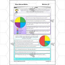 Mean Mode And Median Pie Charts