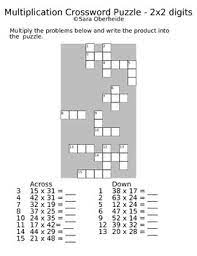 Maybe you would like to learn more about one of these? Multiplication Crossword Puzzles Freebie By Sara Oberheide Tpt
