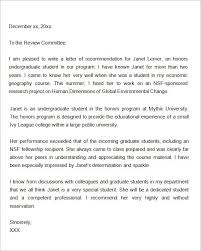 Sample Letter Of Recommendation For Graduate School Letter Of Recommendation College Recommendation Letter Reference Letter Template