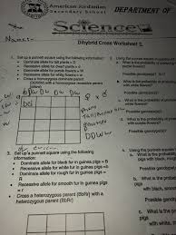 A dihybrid cross involves a study of inheritance patterns for organisms differing in two traits. Solved American Jordanian Secondarysch Department Of Chegg Com