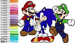 We are starting off the collection with an illustration of the brothers mario and luigi when they were kids. Super Mario Bros Coloring Book Page Mario Luigi Nintendo Sonic The Hedgehog Sega Youtube