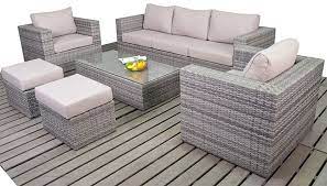 Mid Grey 3 Seater Sofa Set With Coffee Table Rattan Furniture Set Cheap Garden Furniture Patio Furniture For Sale
