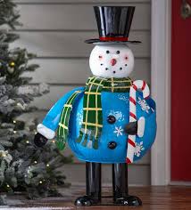 Organize indoor lighting projects according to each room. Snowman Indoor Outdoor Bobble Motion Metal Christmas Accent Plowhearth