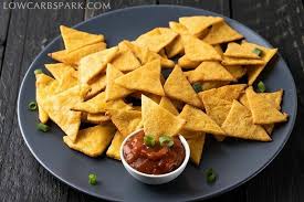 Only 4g Carbs In A Serving Try These Keto Tortilla Chips Made With Mozzarella Cheese And Almond Flour Perfect Low Carb Keto Tortillas Low Carb Tortilla Chips