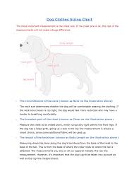 poochtini apparel sizing chart