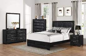Sku 5133a Price 999 Contemporary Bedroom Group Black 5 Piece Set 1 Que Discount Bedroom Furniture Queen Sized Bedroom Sets Bedroom Sets Furniture Queen