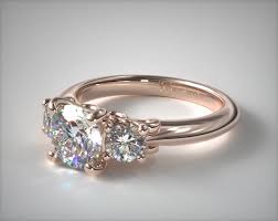 Average customer rating 4.8 out of 5 stars. Three Stone Diamond Engagement Ring With Scroll Undergallery 14k Rose Gold 17929r14
