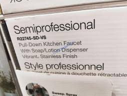 Docknetik magnetic docking system securely locks the sprayhead into place when not in use Kohler Semiprofessional Kitchen Faucet Costcochaser