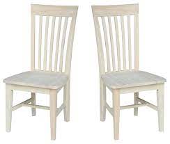 Hi, just purchased a dining table from restoration hardware (dumont rectangular dining table). Set Of 2 Mission Style Unfinished Wood Dining Chair With High Back Farmhouse Dining Chairs By Hilton Furnitures Houzz