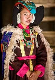 Women In Ladakh Ladakhi Dress Indian Tribes Tribal Women India People