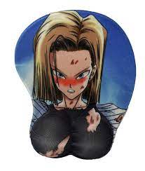 Amazon.com: 3D Android 18 Oppai Mouse Pad with Wrist Rest 12x10 inches Boob  Gaming : Office Products