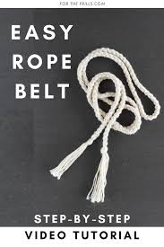 Dec 11, 2018 · however, the result of such a 4 piece braid can differ, all depends on the way you interweave the strands during the braiding process. Easy Rope Belt Photo Video Tutorial For The Frills